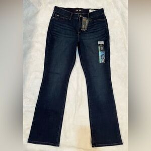 Lee Women's Boot Cut Jeans Dark Blue size 12 Mid Rise Flex Motion.